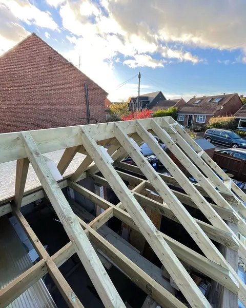 Small roof on ✅  • • • • • • #carpentry #carpenter #roof #roofing #construction